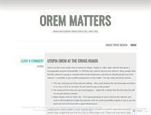 Tablet Screenshot of oremmatters.wordpress.com