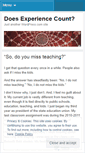 Mobile Screenshot of doesexperiencecount.wordpress.com
