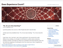 Tablet Screenshot of doesexperiencecount.wordpress.com