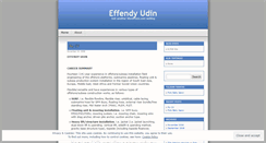 Desktop Screenshot of effendyudin.wordpress.com