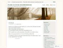 Tablet Screenshot of agirlinyourneighborhood.wordpress.com