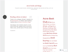 Tablet Screenshot of accrabooksandthings.wordpress.com