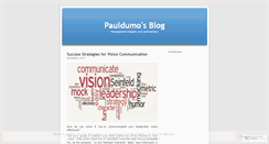 Desktop Screenshot of pauldumo.wordpress.com