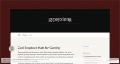 Desktop Screenshot of gypsyxiong.wordpress.com