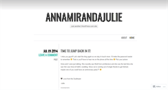Desktop Screenshot of annamirandajulie.wordpress.com