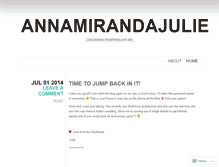 Tablet Screenshot of annamirandajulie.wordpress.com