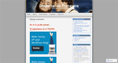 Desktop Screenshot of despertardeprimavera.wordpress.com