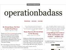 Tablet Screenshot of operationbadass.wordpress.com