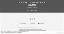 Desktop Screenshot of mleseminar.wordpress.com