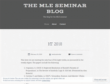 Tablet Screenshot of mleseminar.wordpress.com