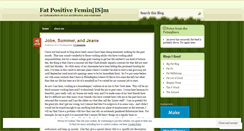 Desktop Screenshot of fatpositivefeminist.wordpress.com