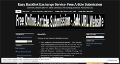 Desktop Screenshot of easybacklinkservice.wordpress.com