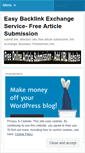 Mobile Screenshot of easybacklinkservice.wordpress.com