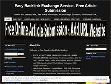 Tablet Screenshot of easybacklinkservice.wordpress.com