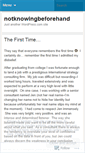 Mobile Screenshot of notknowingbeforehand.wordpress.com