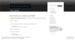 Desktop Screenshot of eveloverails.wordpress.com