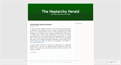 Desktop Screenshot of heptarchyherald.wordpress.com