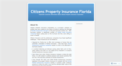 Desktop Screenshot of citizenspropertyinsuranceflorida.wordpress.com
