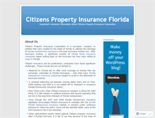Tablet Screenshot of citizenspropertyinsuranceflorida.wordpress.com