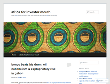 Tablet Screenshot of africaforinvestormouth.wordpress.com