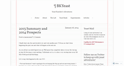 Desktop Screenshot of bkyeast.wordpress.com