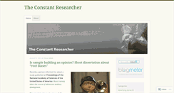 Desktop Screenshot of constantresearcher.wordpress.com