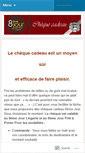 Mobile Screenshot of chequecadeau.wordpress.com