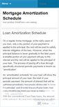 Mobile Screenshot of mortgageamortizationschedule.wordpress.com