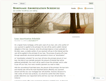 Tablet Screenshot of mortgageamortizationschedule.wordpress.com