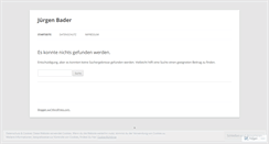 Desktop Screenshot of juergenbader.wordpress.com