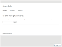 Tablet Screenshot of juergenbader.wordpress.com