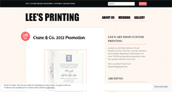 Desktop Screenshot of leesprinting.wordpress.com