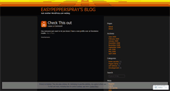 Desktop Screenshot of easypepperspray.wordpress.com