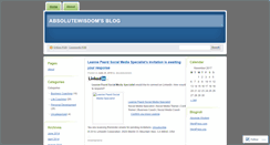 Desktop Screenshot of absolutewisdom.wordpress.com