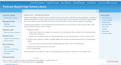 Desktop Screenshot of pbshslibrary.wordpress.com