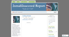 Desktop Screenshot of 2small2succeedreport.wordpress.com