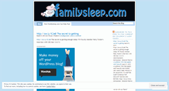 Desktop Screenshot of familysleep.wordpress.com
