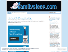 Tablet Screenshot of familysleep.wordpress.com