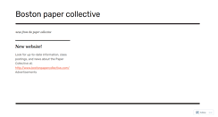Desktop Screenshot of bostonpapercollective.wordpress.com