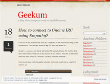 Tablet Screenshot of geekum.wordpress.com