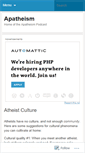 Mobile Screenshot of apatheism.wordpress.com