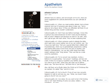 Tablet Screenshot of apatheism.wordpress.com