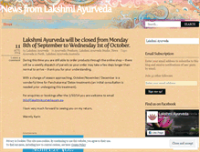 Tablet Screenshot of lakshmiayurveda.wordpress.com