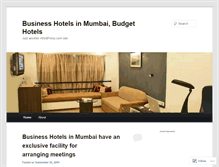 Tablet Screenshot of businesshotelsmumbai.wordpress.com