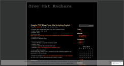 Desktop Screenshot of greyhathackers.wordpress.com