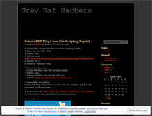 Tablet Screenshot of greyhathackers.wordpress.com