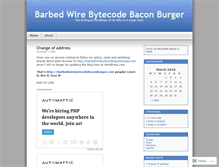 Tablet Screenshot of barbedwirebytecodebaconburger.wordpress.com