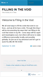 Mobile Screenshot of fillinginthevoid.wordpress.com