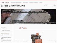 Tablet Screenshot of fspubconference2012.wordpress.com