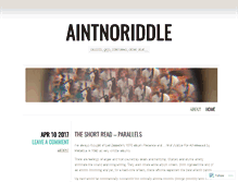 Tablet Screenshot of aintnoriddle.wordpress.com